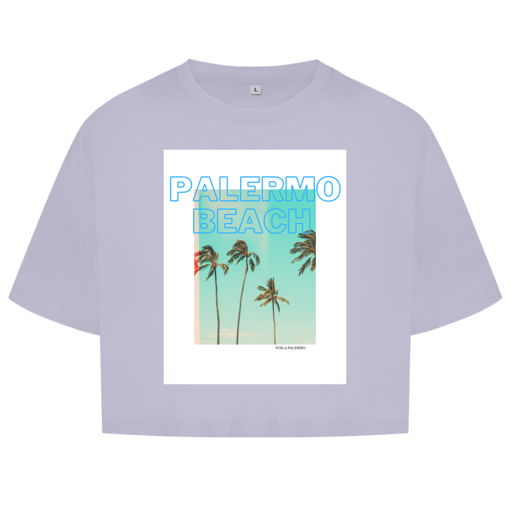 Damen Oversize Crop Top Palermo Beach