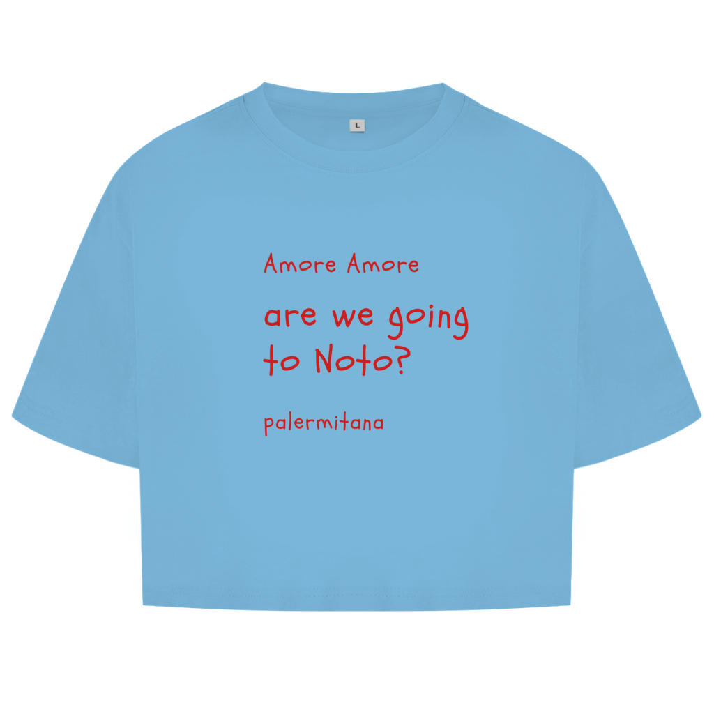 Damen Oversize Crop Top Noto design