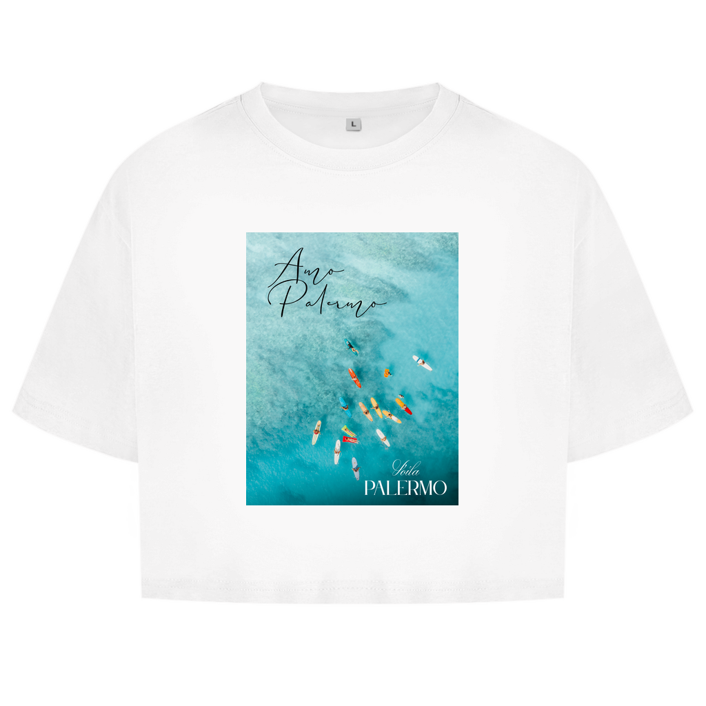 Damen Oversize Crop Top / Design Amo Palermo