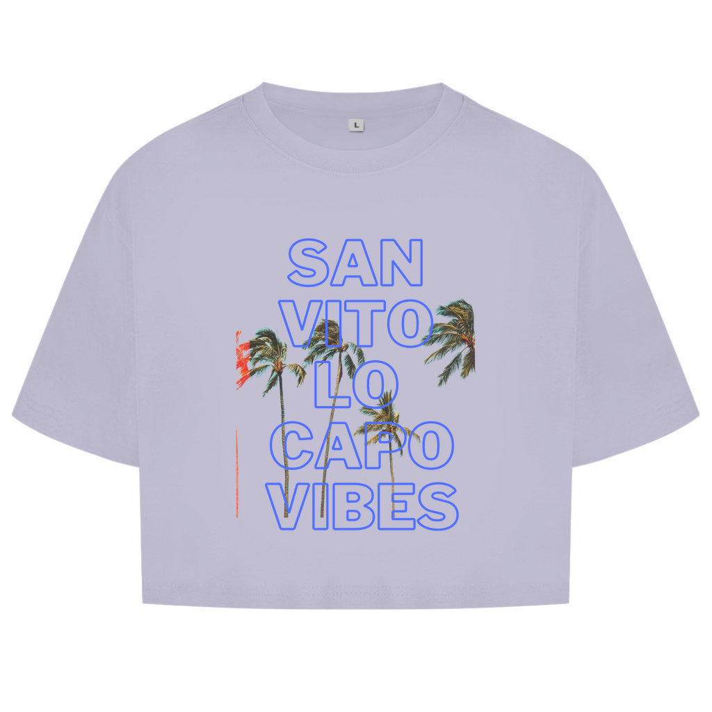 Damen Oversize Crop Top San vito lo capo vibes