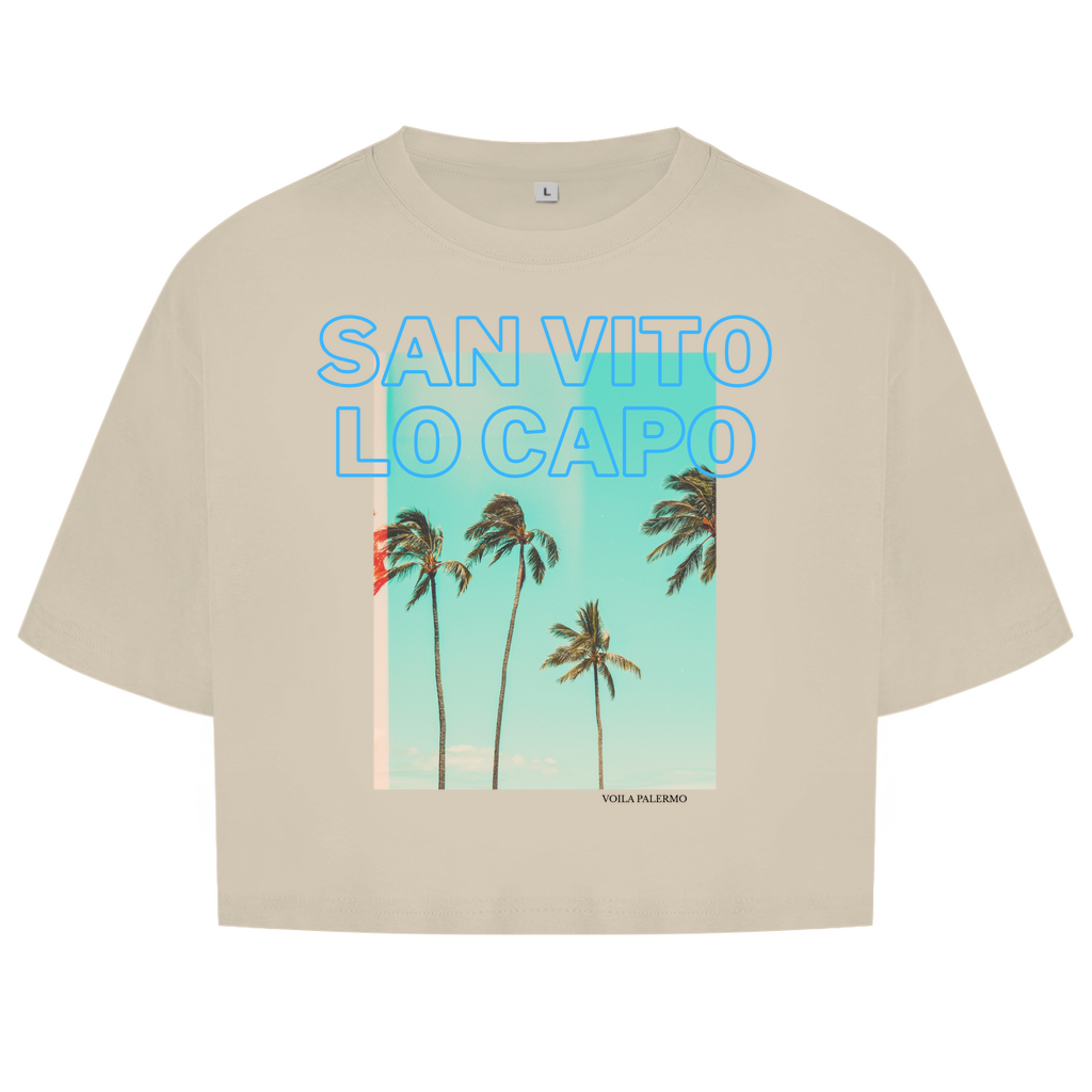 Damen Oversize Crop Top San Vito lo capo crop T’shirt