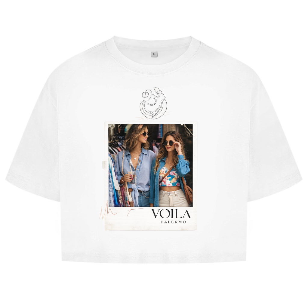 Voila Essential Crop Top Palermo cute – . Perfekt für Coffee Dates, City Walks oder den nächsten Insta-Post 📸