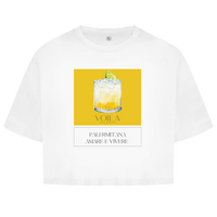 Crop Top Palermitana in Weiß – Vorderansicht
