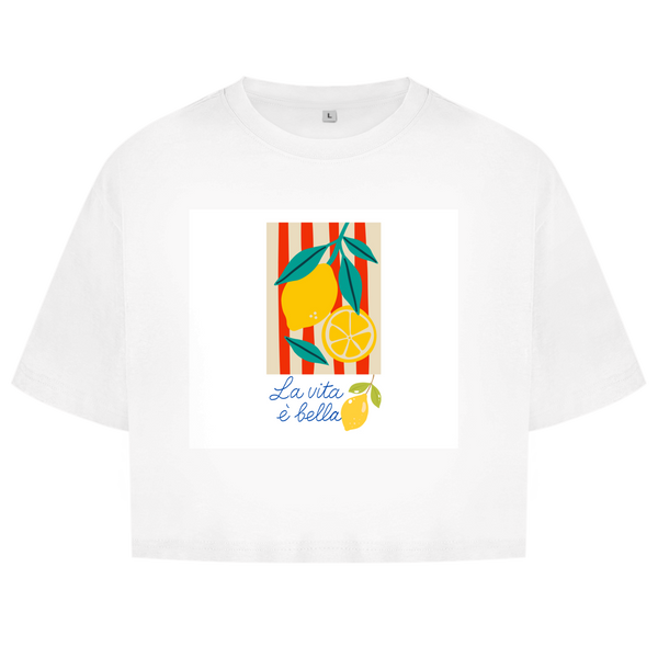 OVERSIZED CROP TOP LA VITA E BELLA