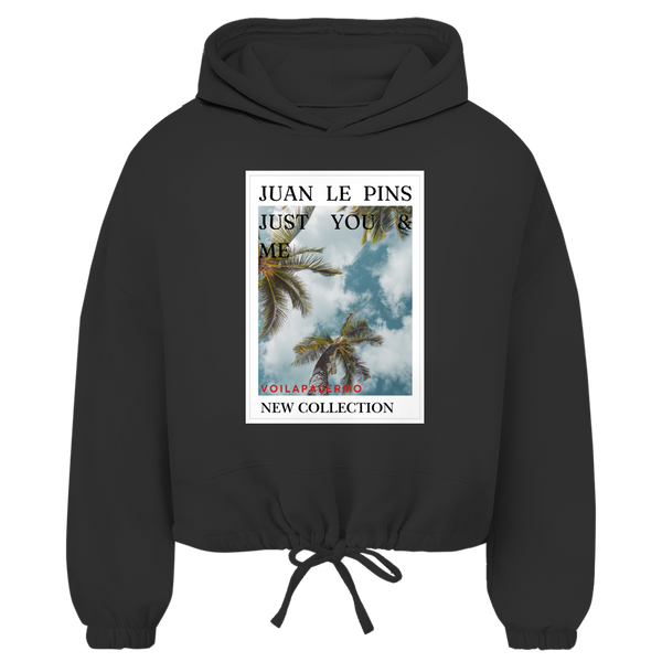 Damen Cropped Oversize Hoodie Juan Le Pins