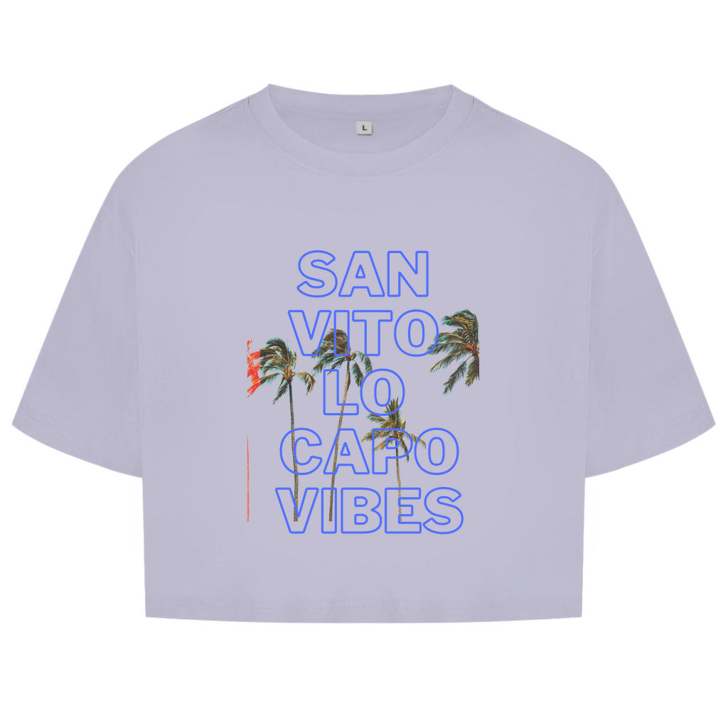 Damen Oversize Crop Top San vito lo capo vibes