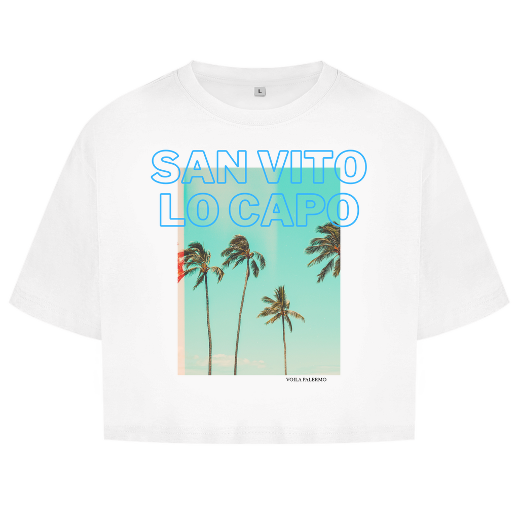 Damen Oversize Crop Top San Vito lo capo crop T’shirt