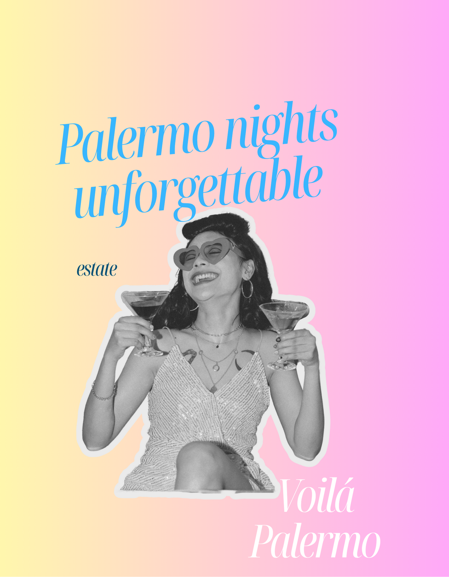 Damen Oversize Crop Top Palermo nights unforgettable
