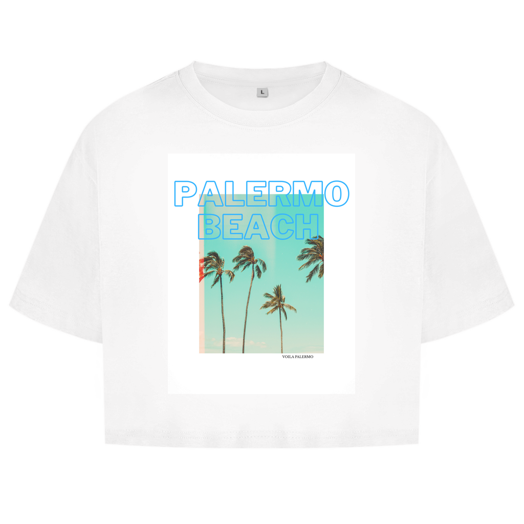 Damen Oversize Crop Top Palermo Beach