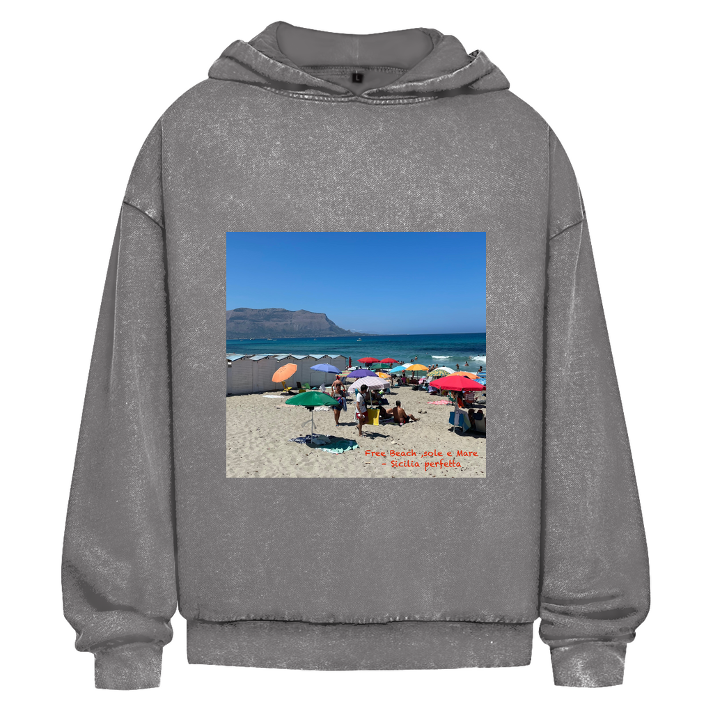 Oversize Washed Hoodie Palermo Beach