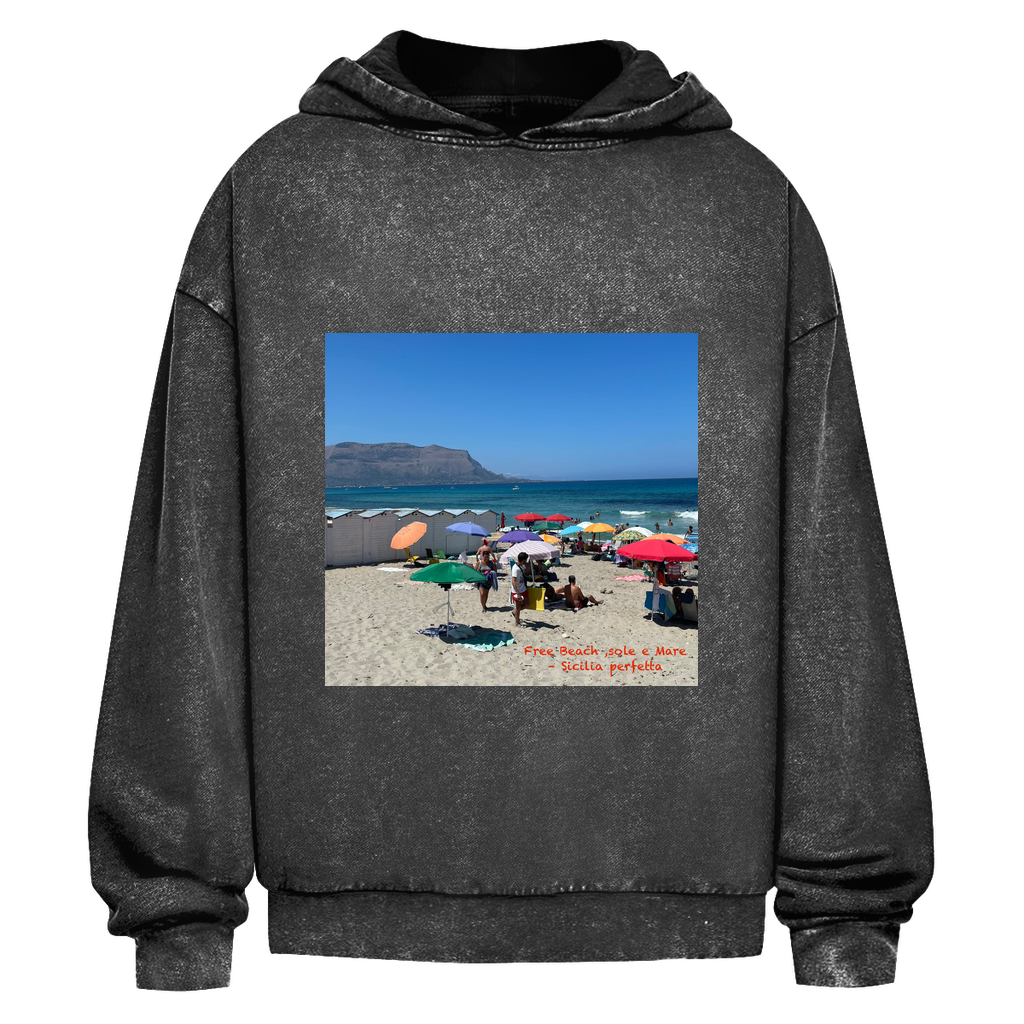 Oversize Washed Hoodie Palermo Beach