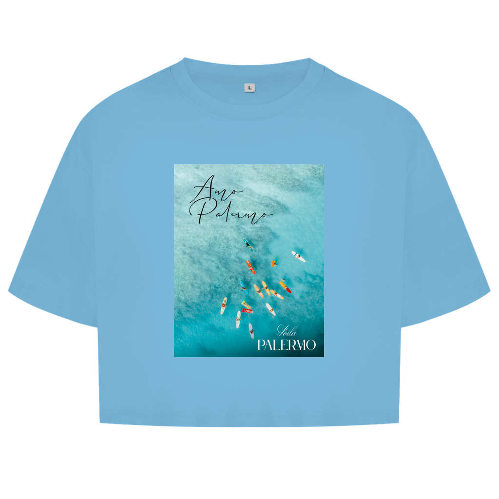 Damen Oversize Crop Top / Design Amo Palermo
