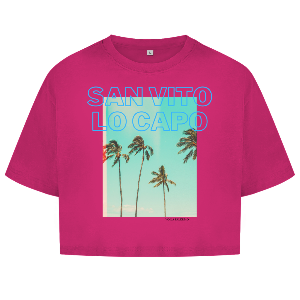 Damen Oversize Crop Top San Vito lo capo crop T’shirt