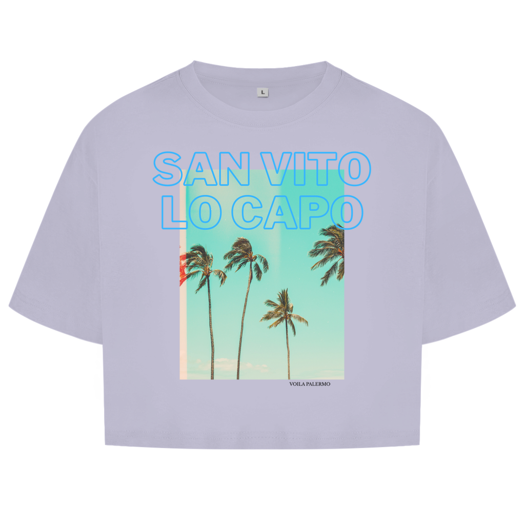 Damen Oversize Crop Top San Vito lo capo crop T’shirt